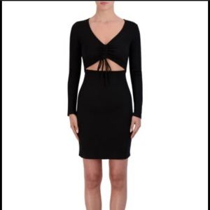 BCBG paris ribbed black dress